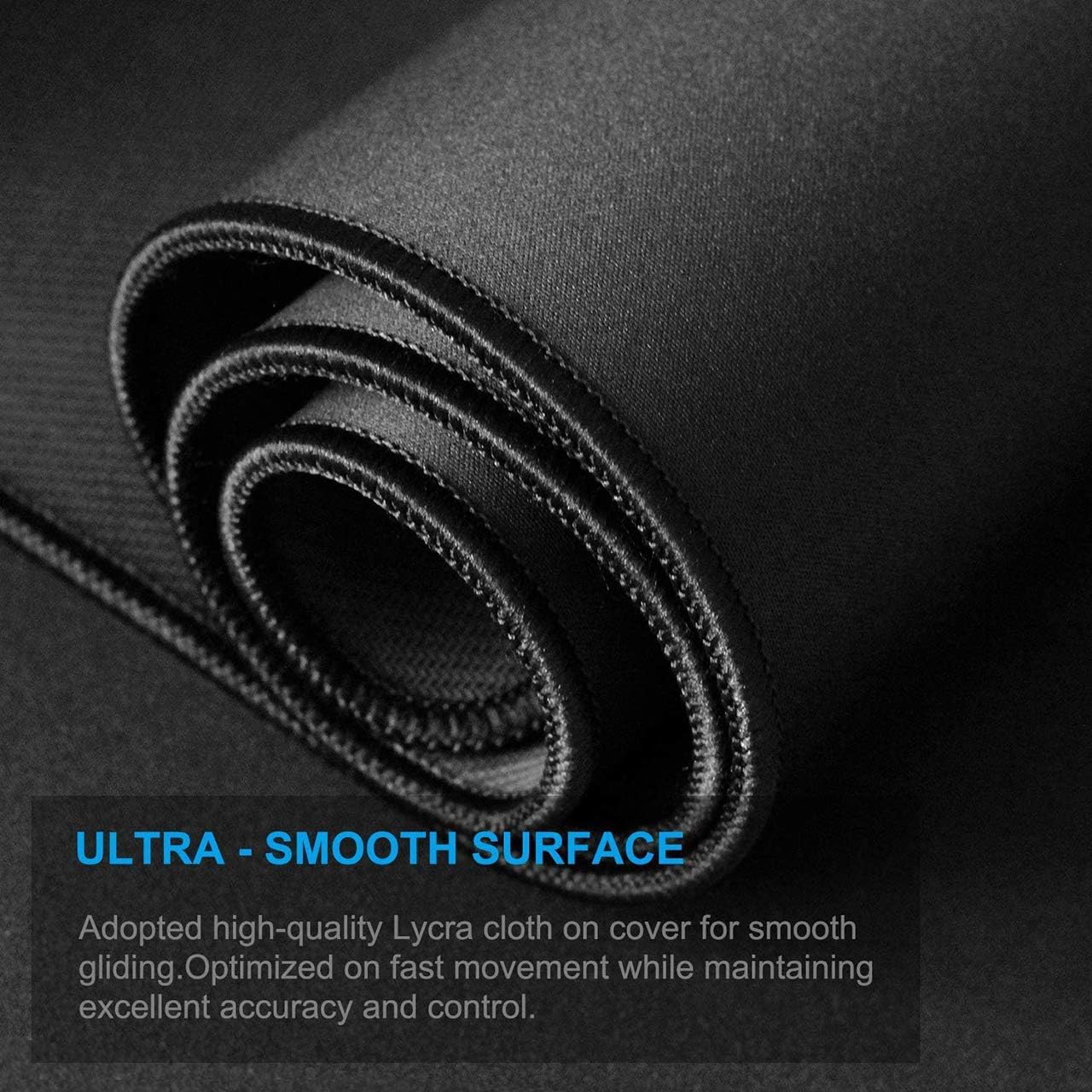 Kriture Gaming Mouse Pad Extended Mouse Mat (35.4L x 15.7W inches, 3mm), Nonslip Base Thick Comfy, Waterproof and Foldable Mat for Desktop Computer Laptop Keyboard Consoles, Black