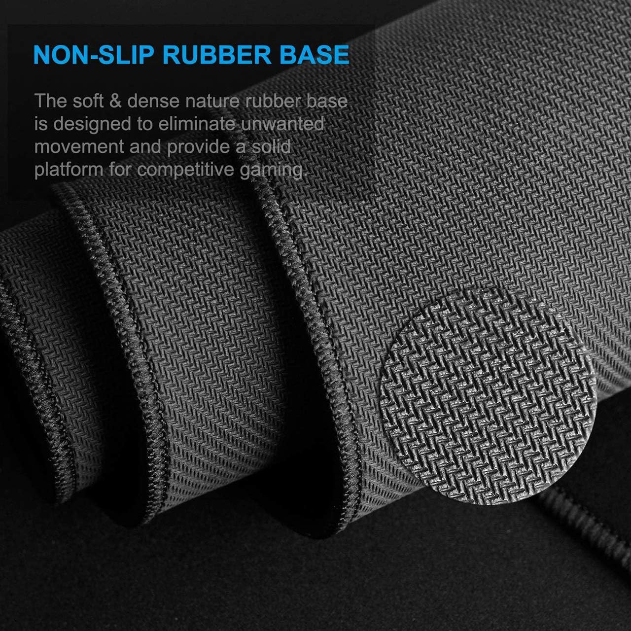 Kriture Gaming Mouse Pad Extended Mouse Mat (35.4L x 15.7W inches, 3mm), Nonslip Base Thick Comfy, Waterproof and Foldable Mat for Desktop Computer Laptop Keyboard Consoles, Black